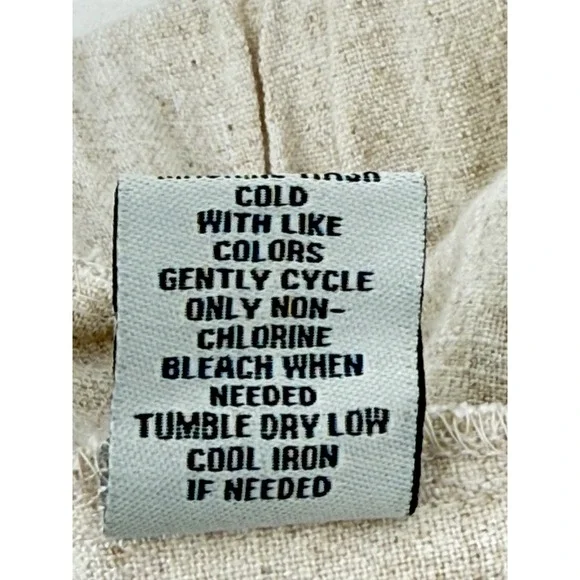 Marissa Olivia Oatmeal Linen Blend Crochet Lace Trim Tassel Shorts Sz L NEW - Picture 11 of 13